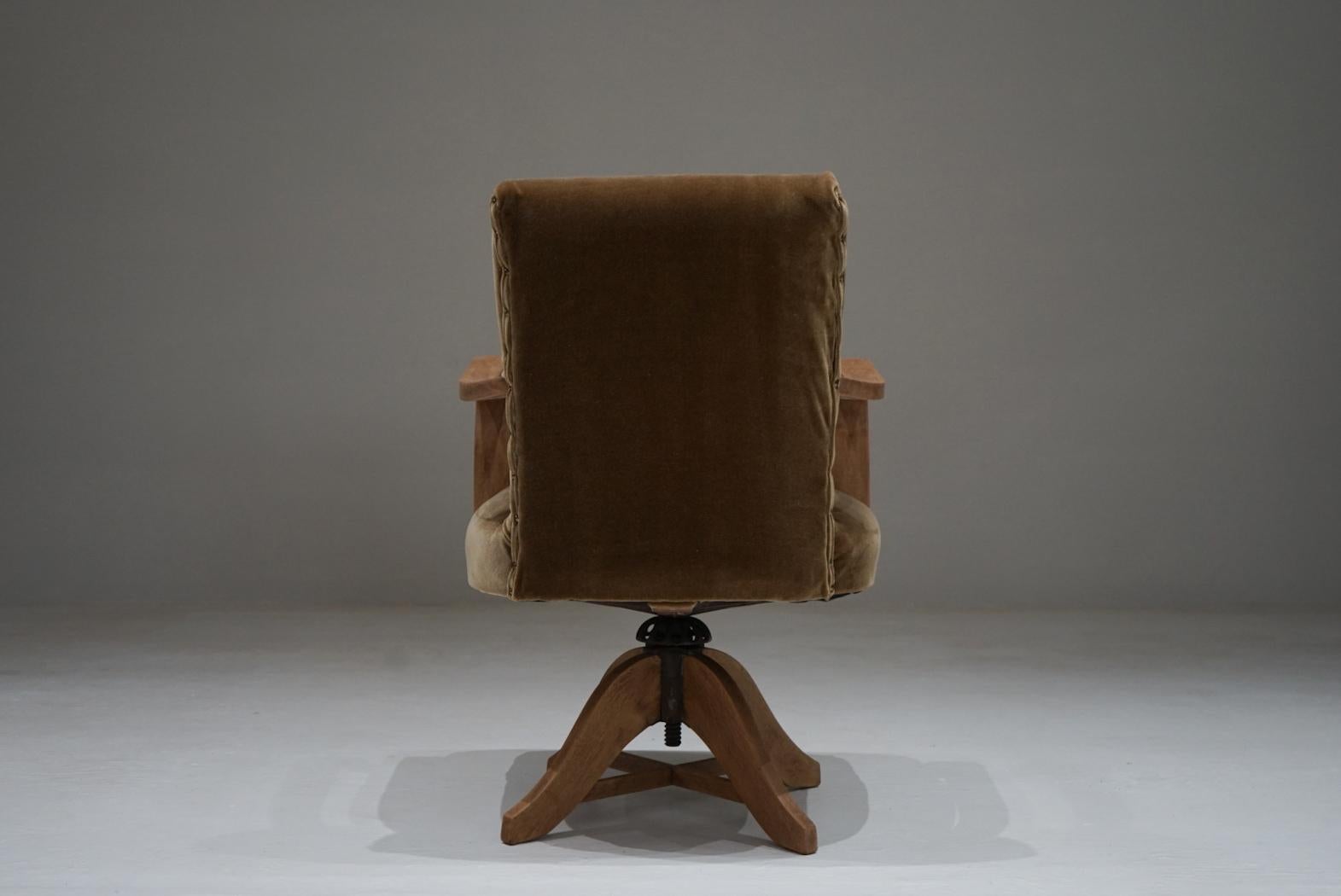 Chaise pivotante japonaise ancienne en Wood Wood Nara, années 1930-1940 - Japandi Wabi-Sabi en vente 4