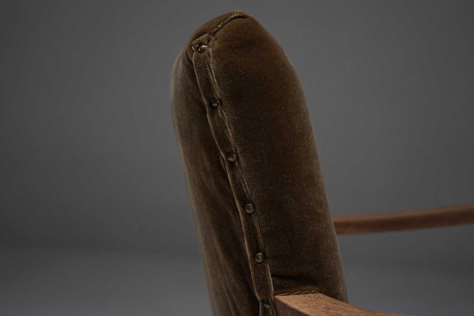 Chaise pivotante japonaise ancienne en Wood Wood Nara, années 1930-1940 - Japandi Wabi-Sabi en vente 3