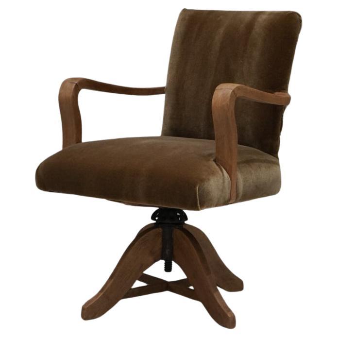 Chaise pivotante japonaise ancienne en Wood Wood Nara, années 1930-1940 - Japandi Wabi-Sabi en vente