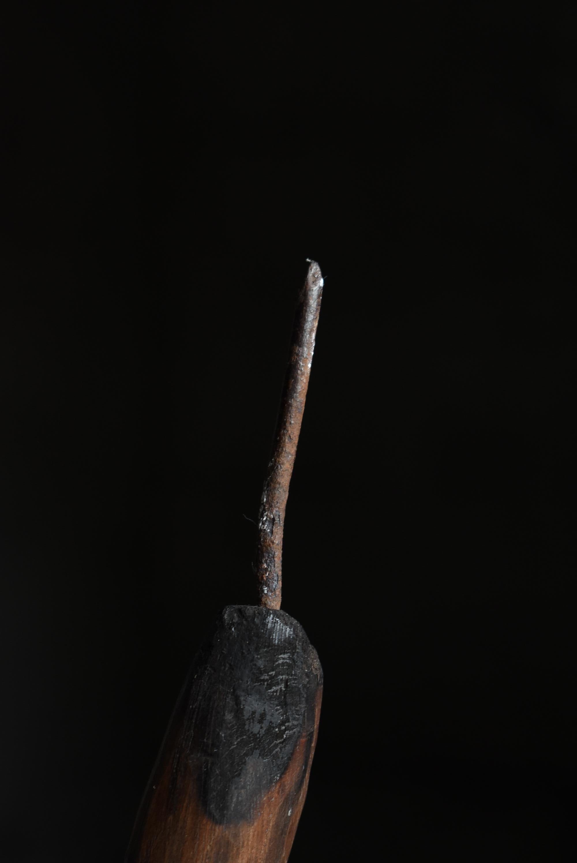 Grand bougeoir japonais ancien en bois naturel 1860s-1900s / Wabi Sabi Bon état - En vente à Chōsei District Nagara, JP