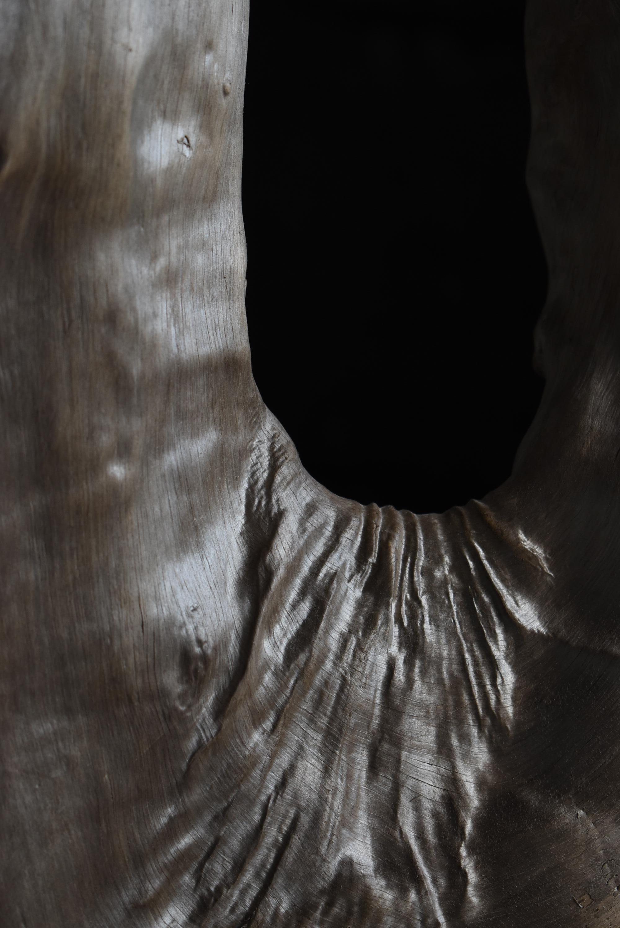 Antico oggetto giapponese in legno naturale 1900-1940 / Wabisabi in vendita 3