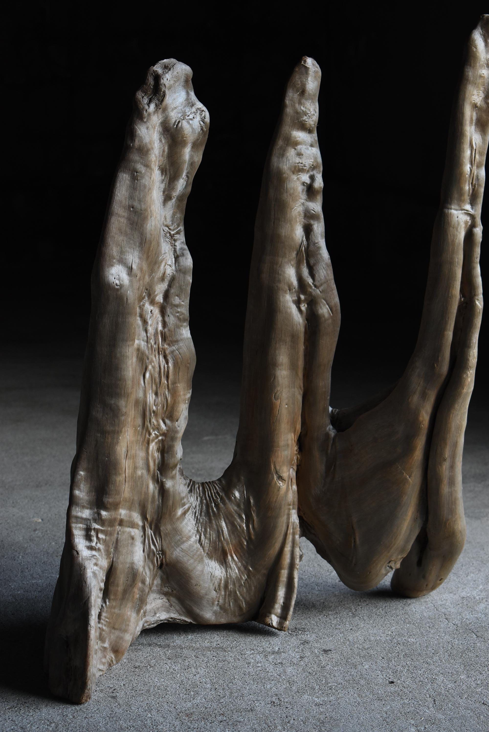 Antico oggetto giapponese in legno naturale 1900-1940 / Wabisabi in vendita 5