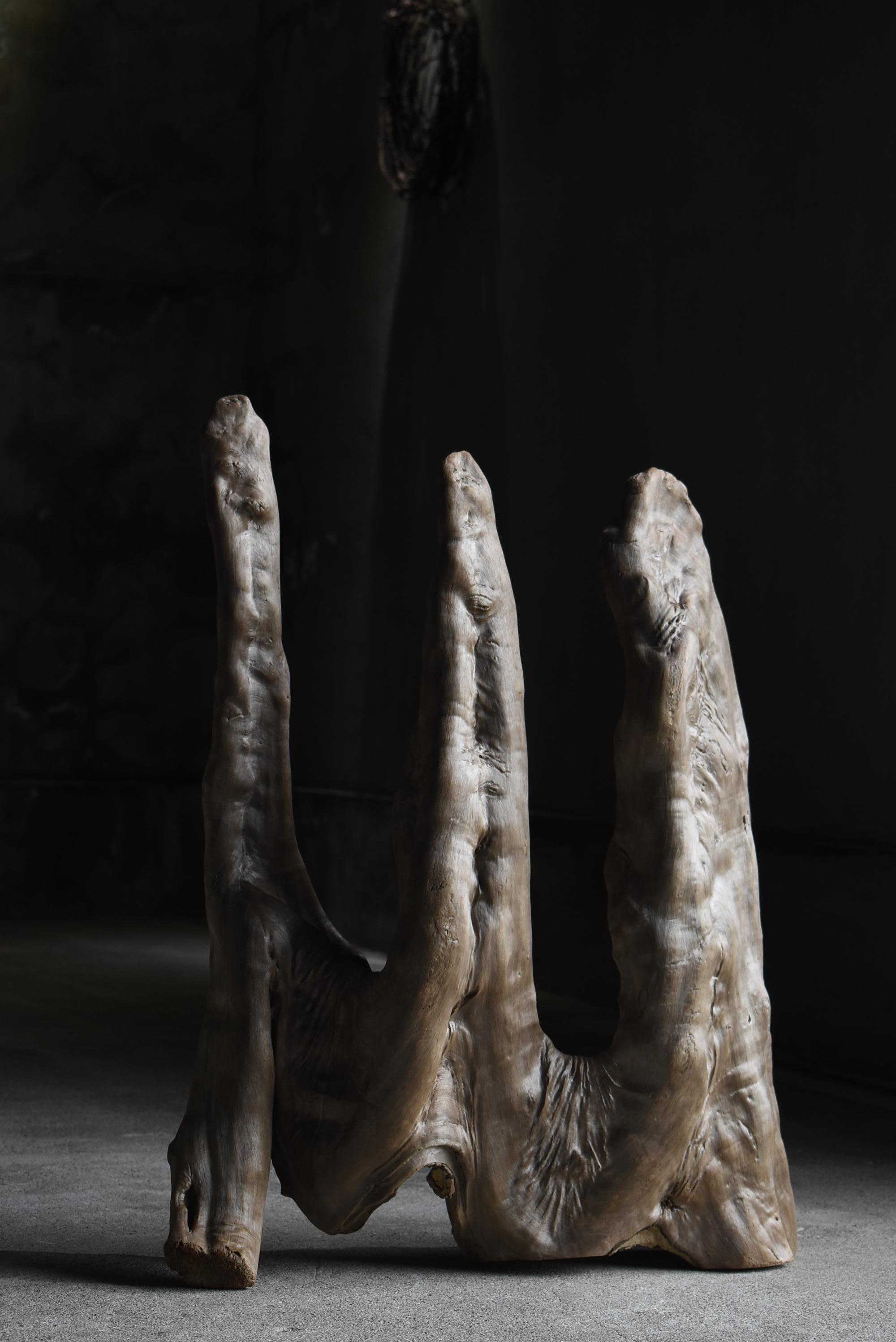 Showa Antico oggetto giapponese in legno naturale 1900-1940 / Wabisabi in vendita