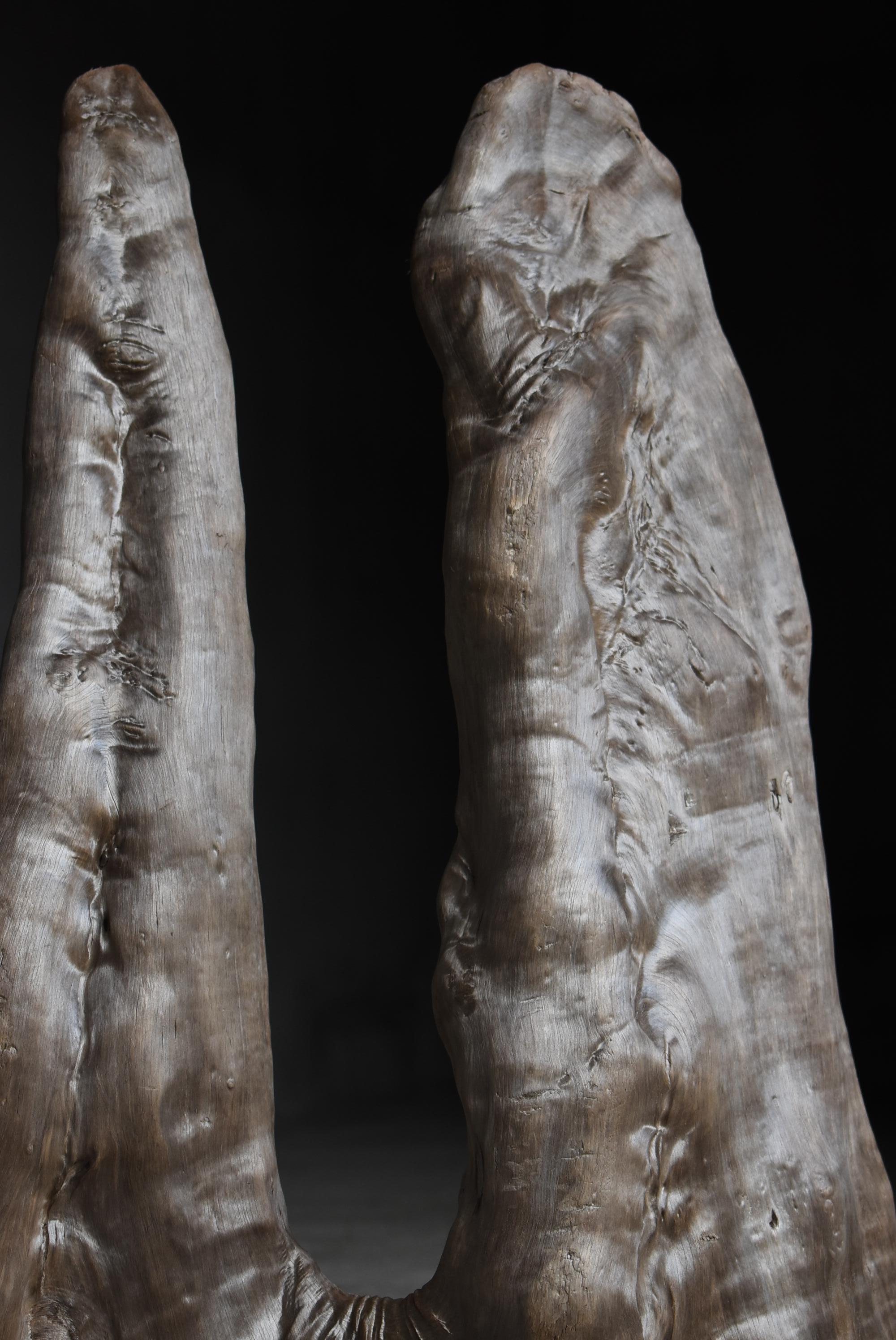 XX secolo Antico oggetto giapponese in legno naturale 1900-1940 / Wabisabi in vendita