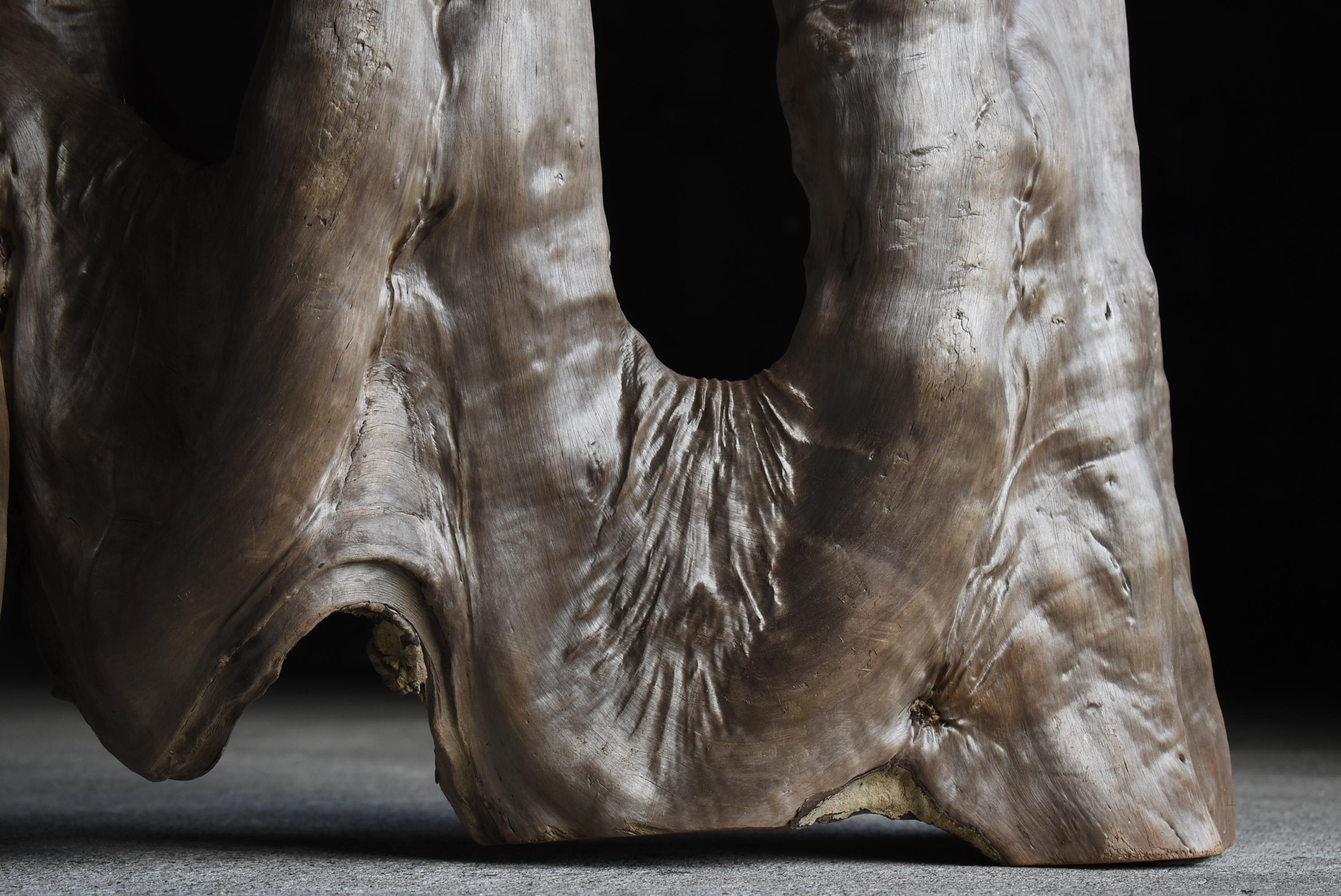 Pino Antico oggetto giapponese in legno naturale 1900-1940 / Wabisabi in vendita