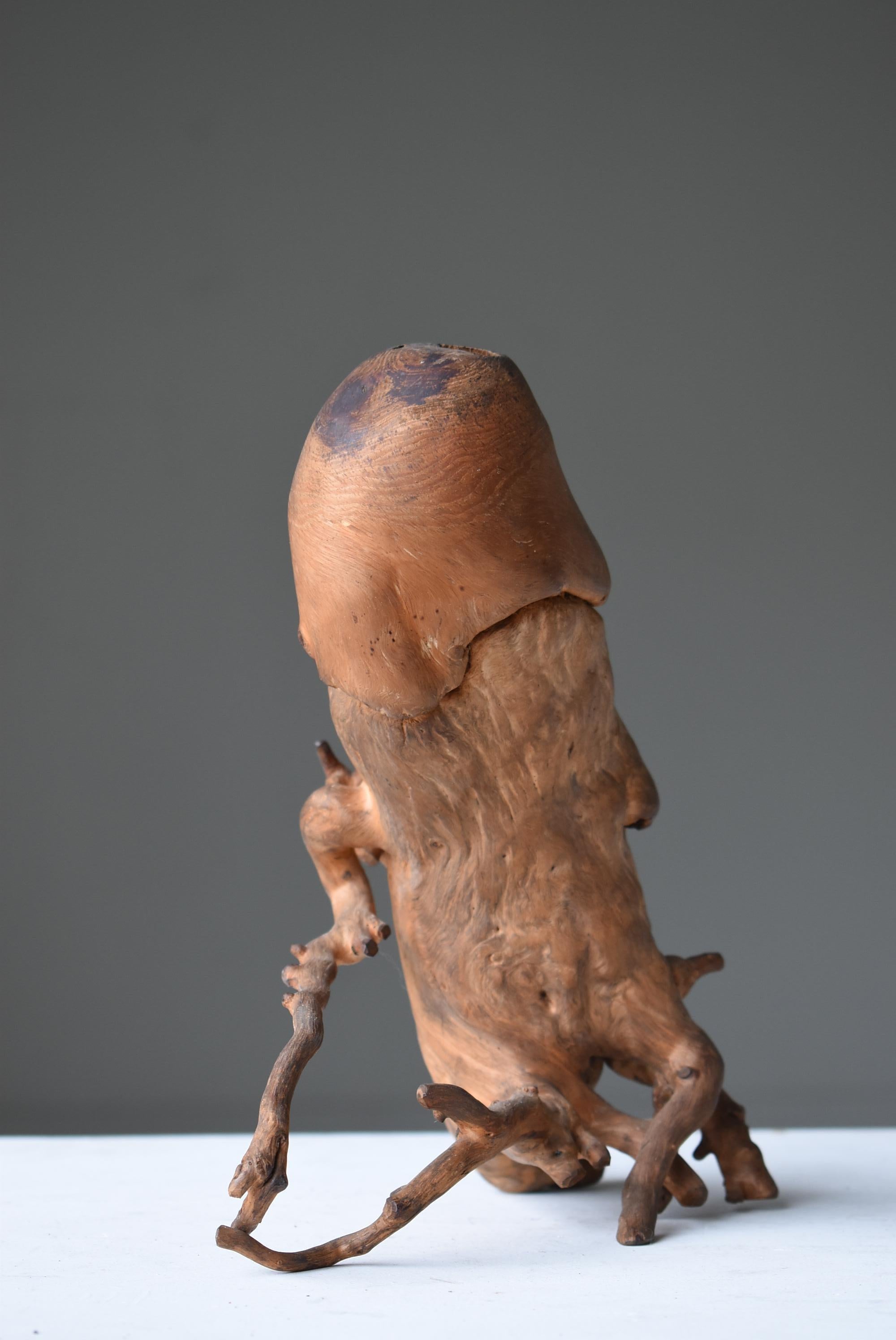 Japanese Antique Tree root Penis 1860s-1900s / figurine Mingei Wabi Sabi  For Sale 4