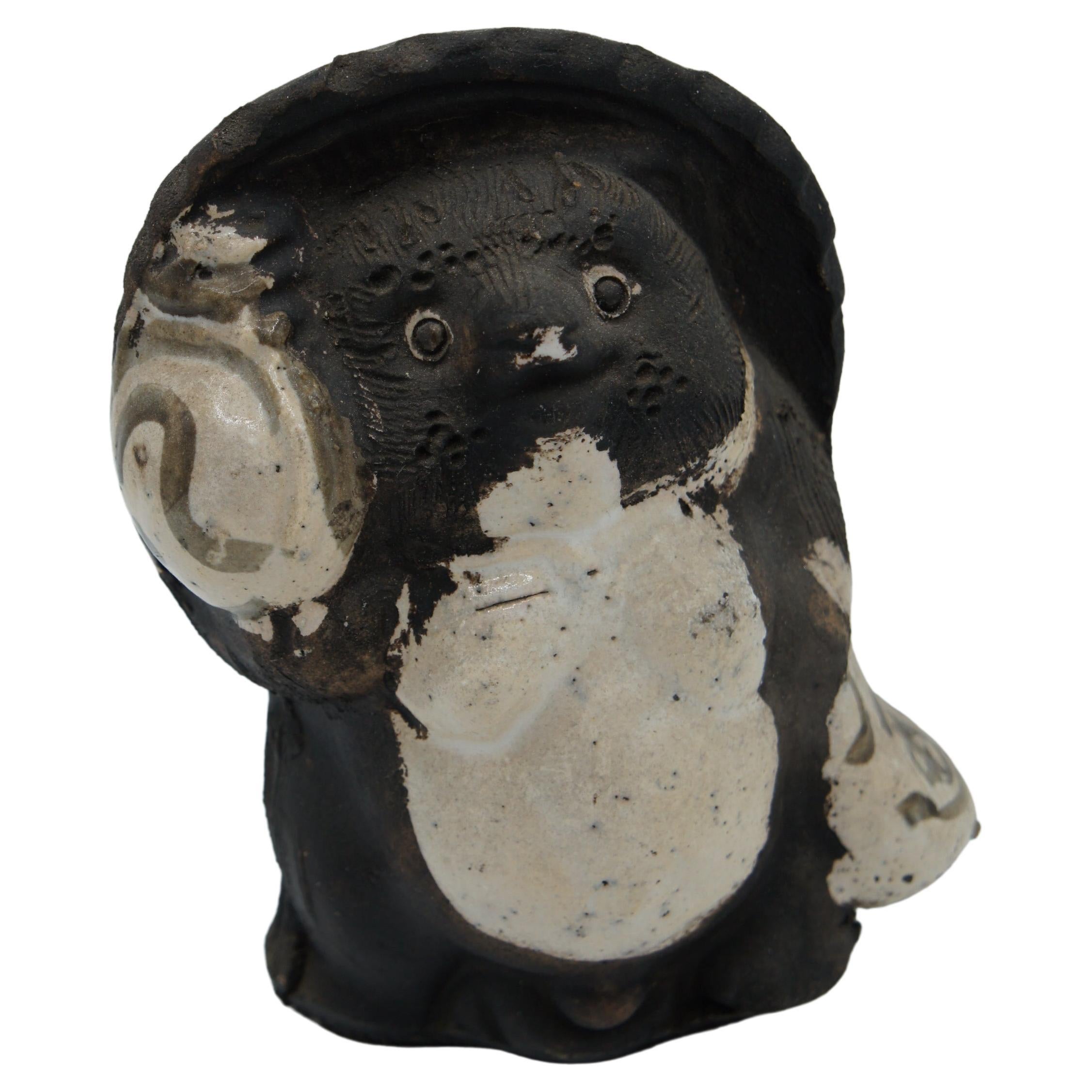 Objet ancien japonais Shigaraki Tanuki, années 1950