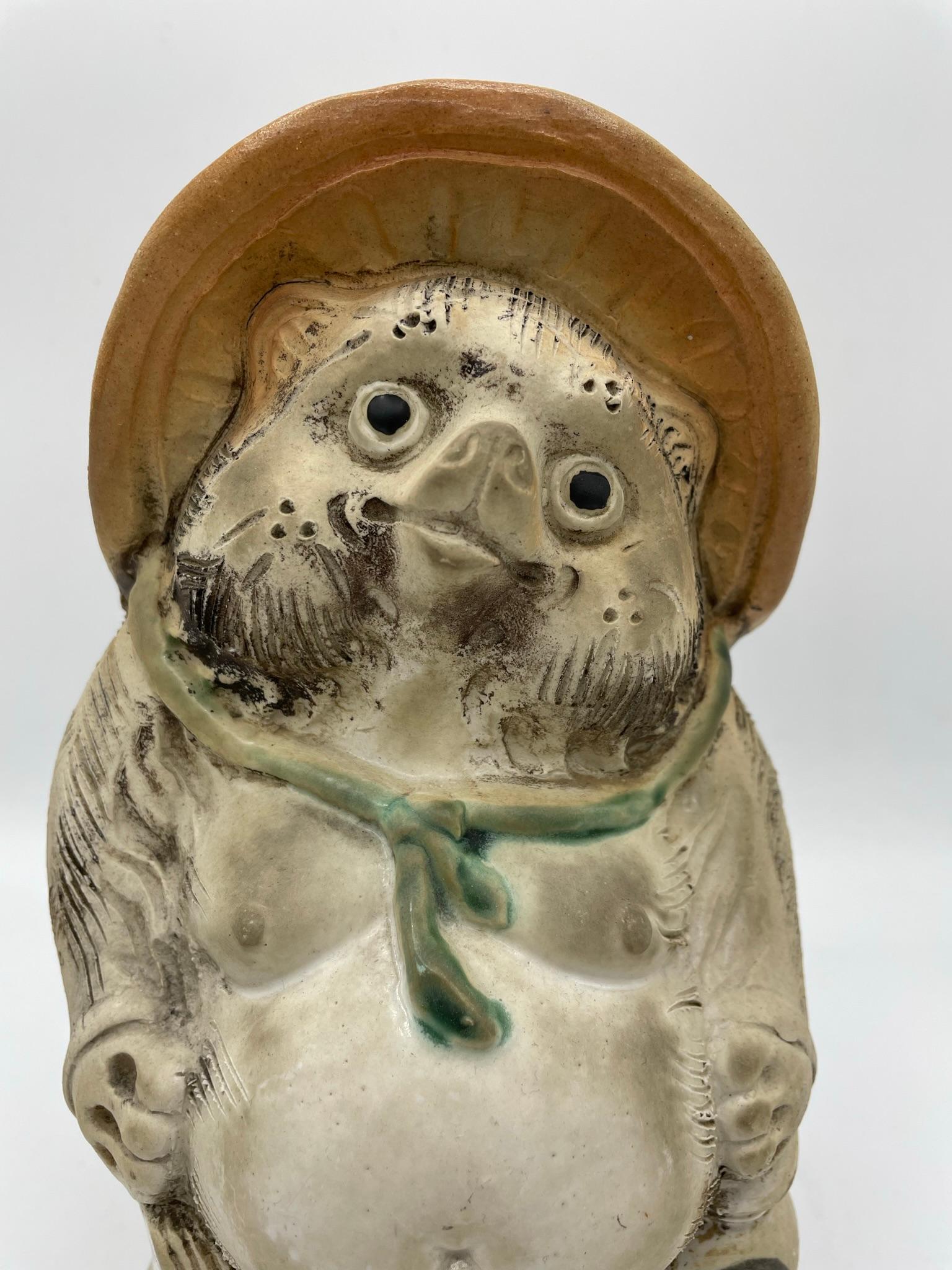 Objet japonais ancien blanc « Shigaraki Tanuki » des années 1960 1