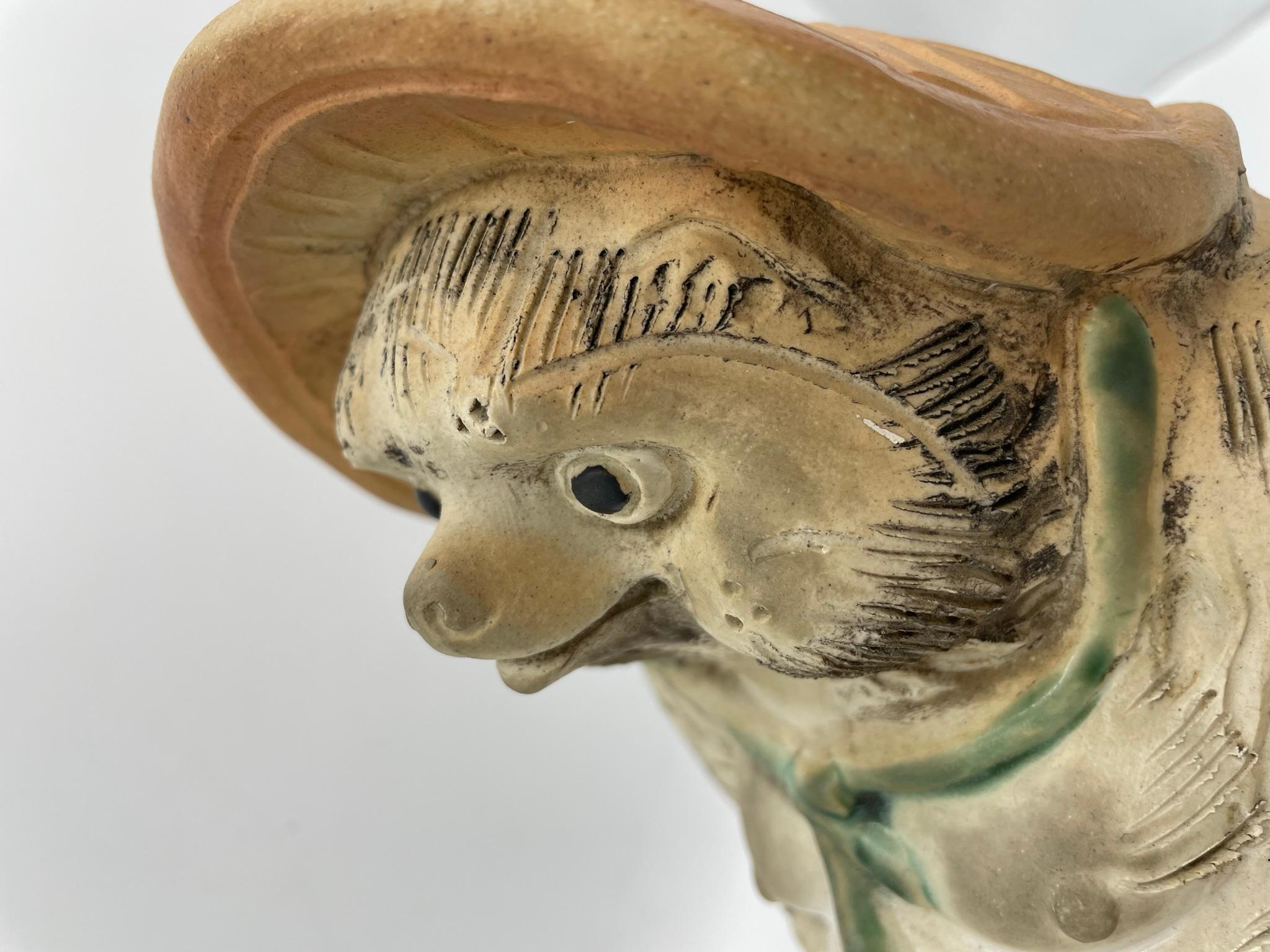 Objet japonais ancien blanc « Shigaraki Tanuki » des années 1960 3