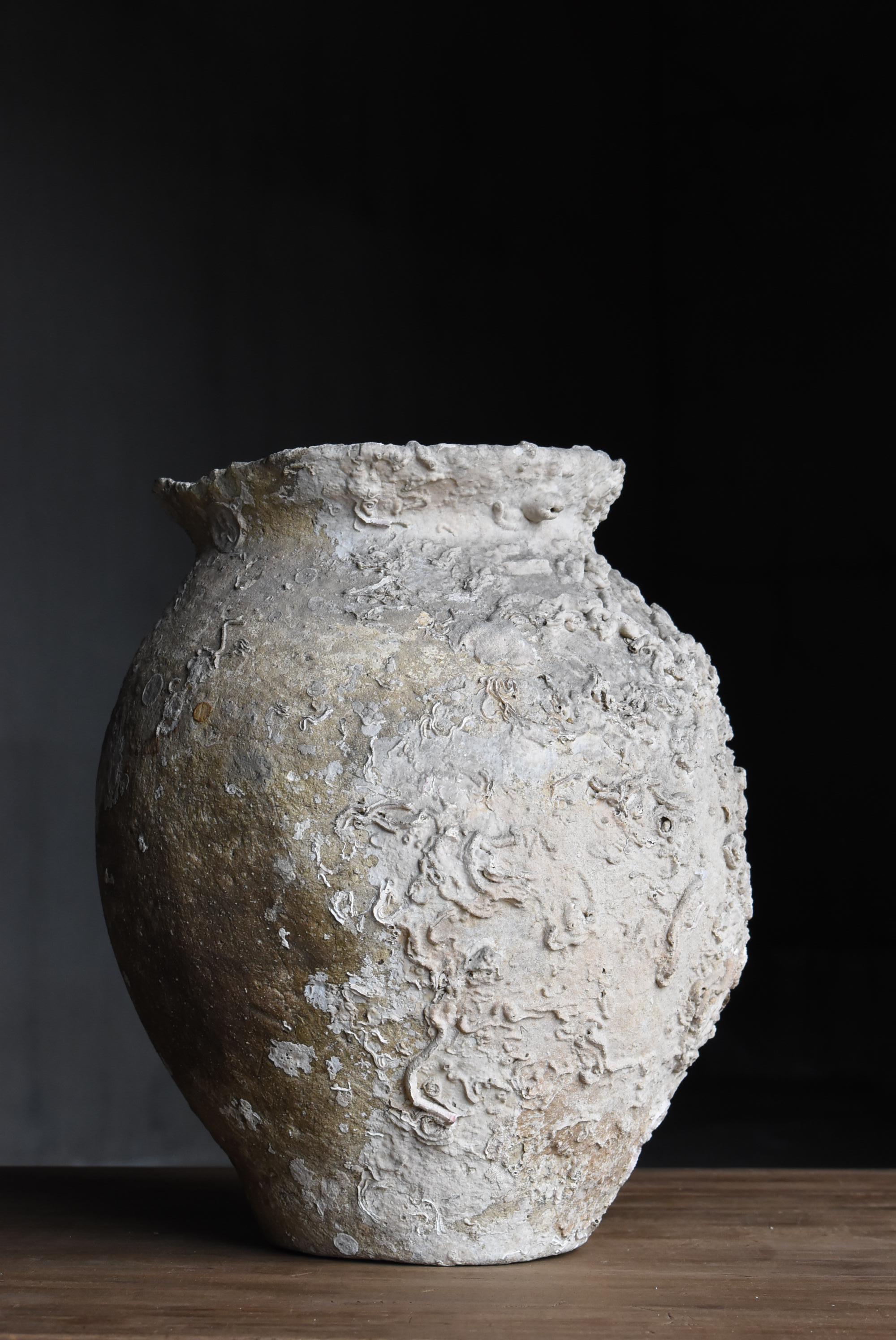 Japanese Antique Octopus Pot 19th Century / Pottery Vase Wabi Sabi 6