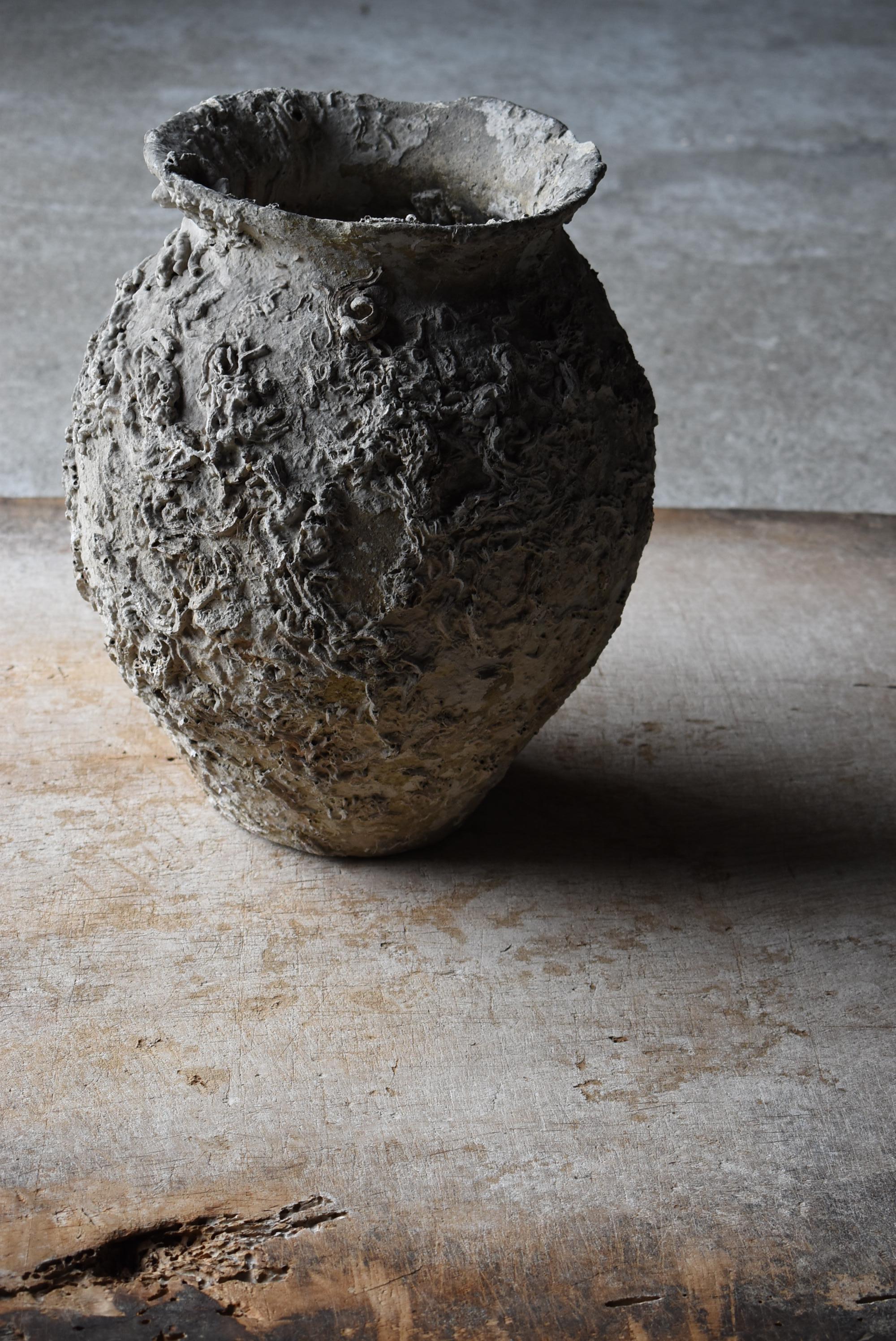Japanese Antique Octopus Pot 19th Century / Pottery Vase Wabi Sabi 14
