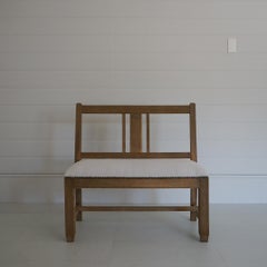 Japanese Antique Old Bench Sofa Chair Primitive Japandi Oak Wood