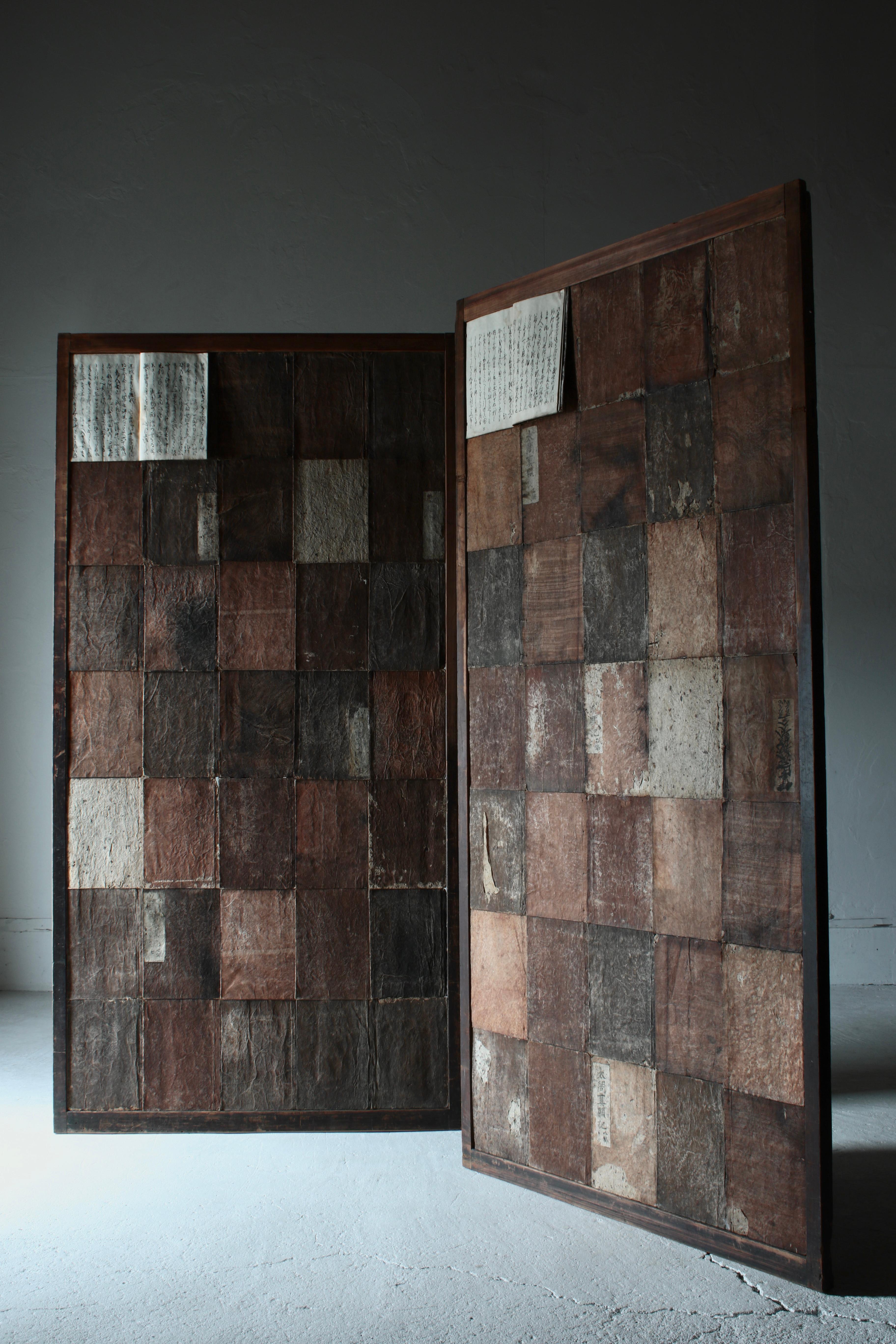 Japanese Antique Old Books Art / Wall Decoration Japanese Paper /Wabi-sabi【A】 10