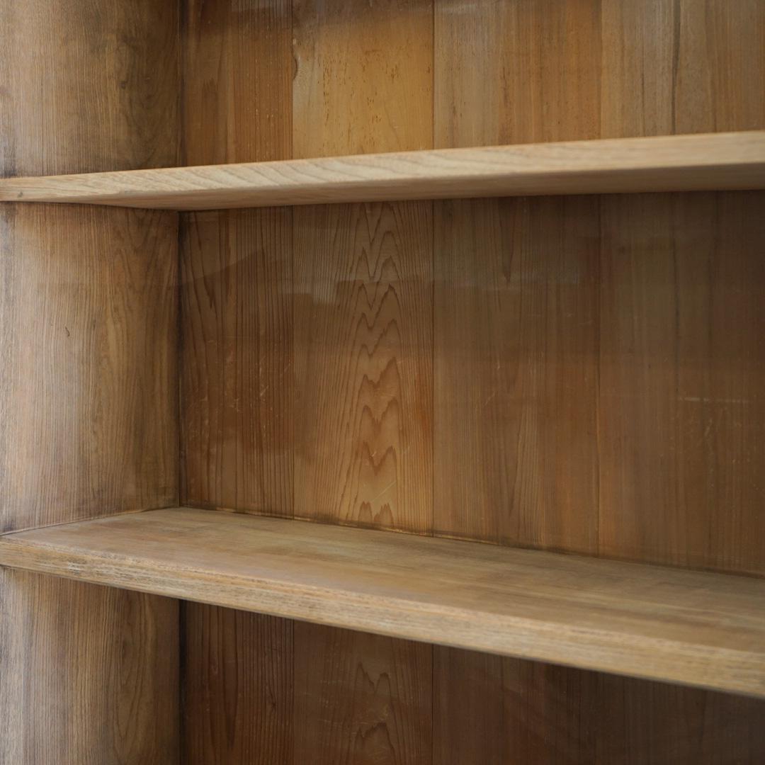 Wood Japanese Antique Old Bookshelf Display Shelf Primitive