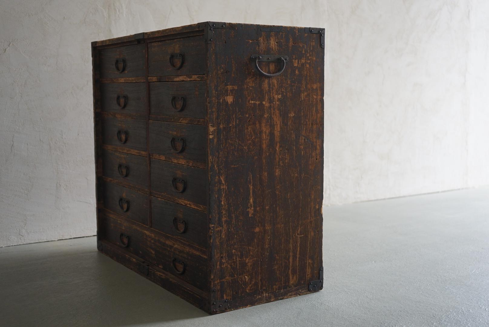 Japanese Antique Old Drawer Primitive Wabi-Sabi Storage Rack For Sale ...