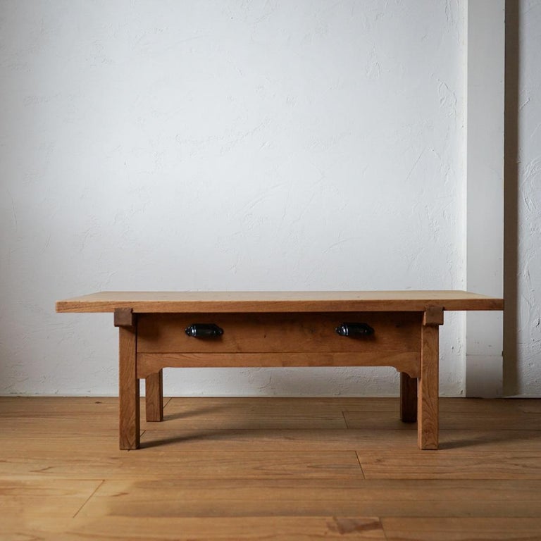 Japanese Antique Old Low Desk Zelkova Japanese Tree Taisho Era For Sale at 1stDibs