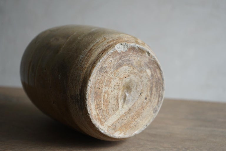 Japanese Antique Old Pottery Sake Bottle Vese Primitive Wabi-Sabi ...