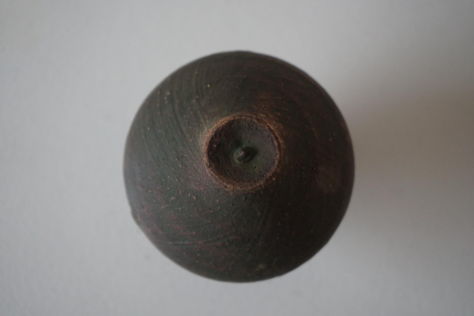 Ceramic Japanese Antique Old Pottery Small Pot Primitive Wabi-Sabi Object