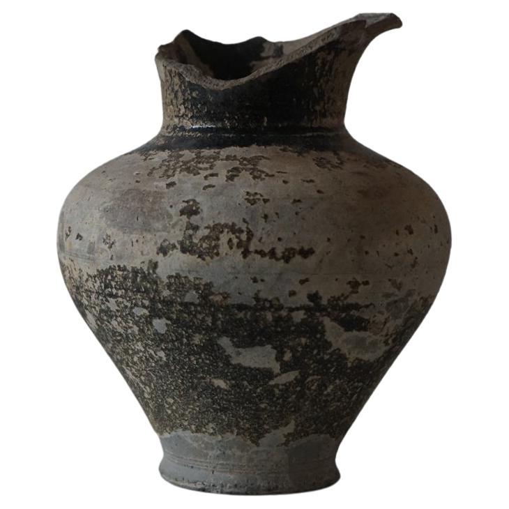 Japanese Antique Old Pottery Small Pot Primitive Wabi-Sabi Vese Object