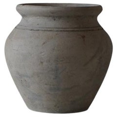 Japanese Antique Old Pottery Small urn Primitive Wabi-Sabi Object