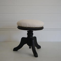 Japanischer antiker alter Hocker, Klavierhocker, drehbarer Hocker