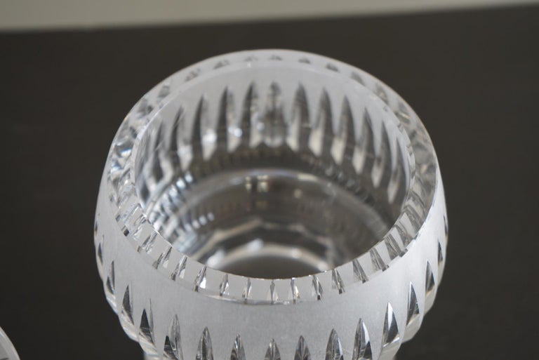 Japanese Antique Old Storage Jar Glass Folk Art Cut Glass For Sale at