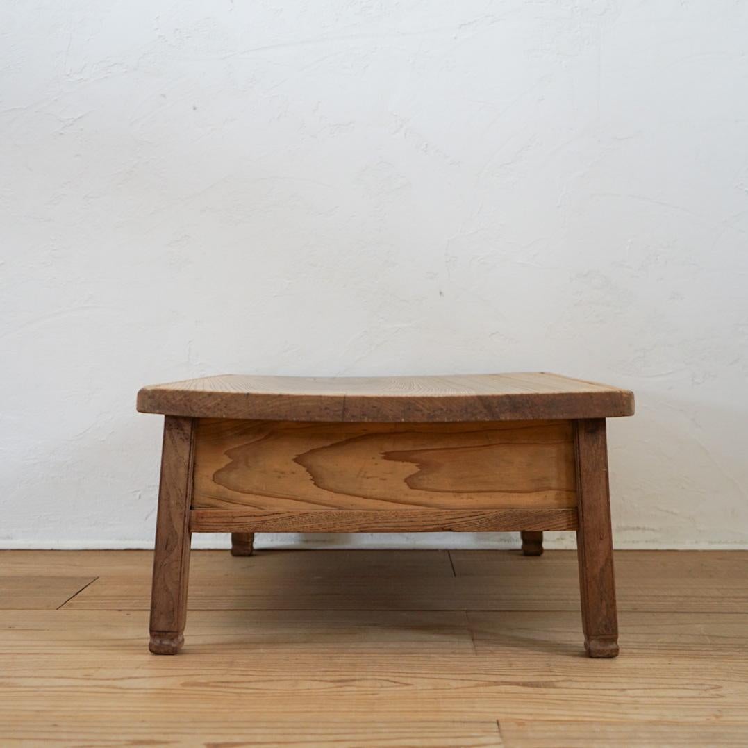 20th Century Japanese Antique Old Table Desk Keyaki Wood Primitive