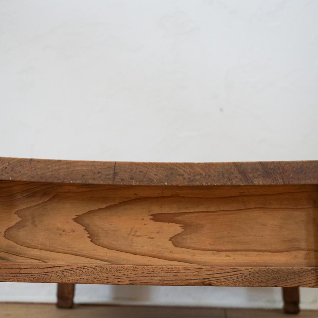 Japanese Antique Old Table Desk Keyaki Wood Primitive 2