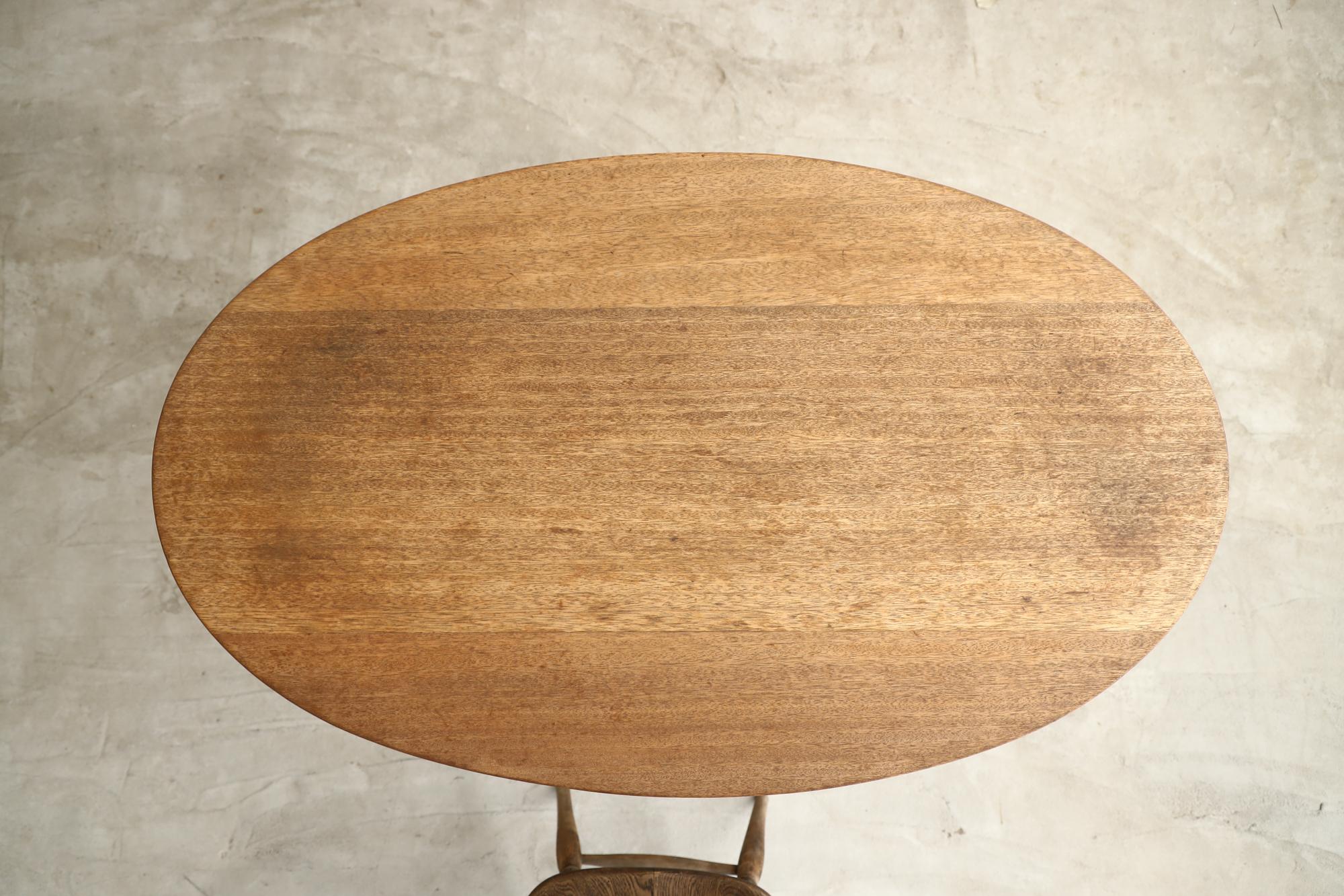 Japanese Antique Oval Table, Early 20th Century 3