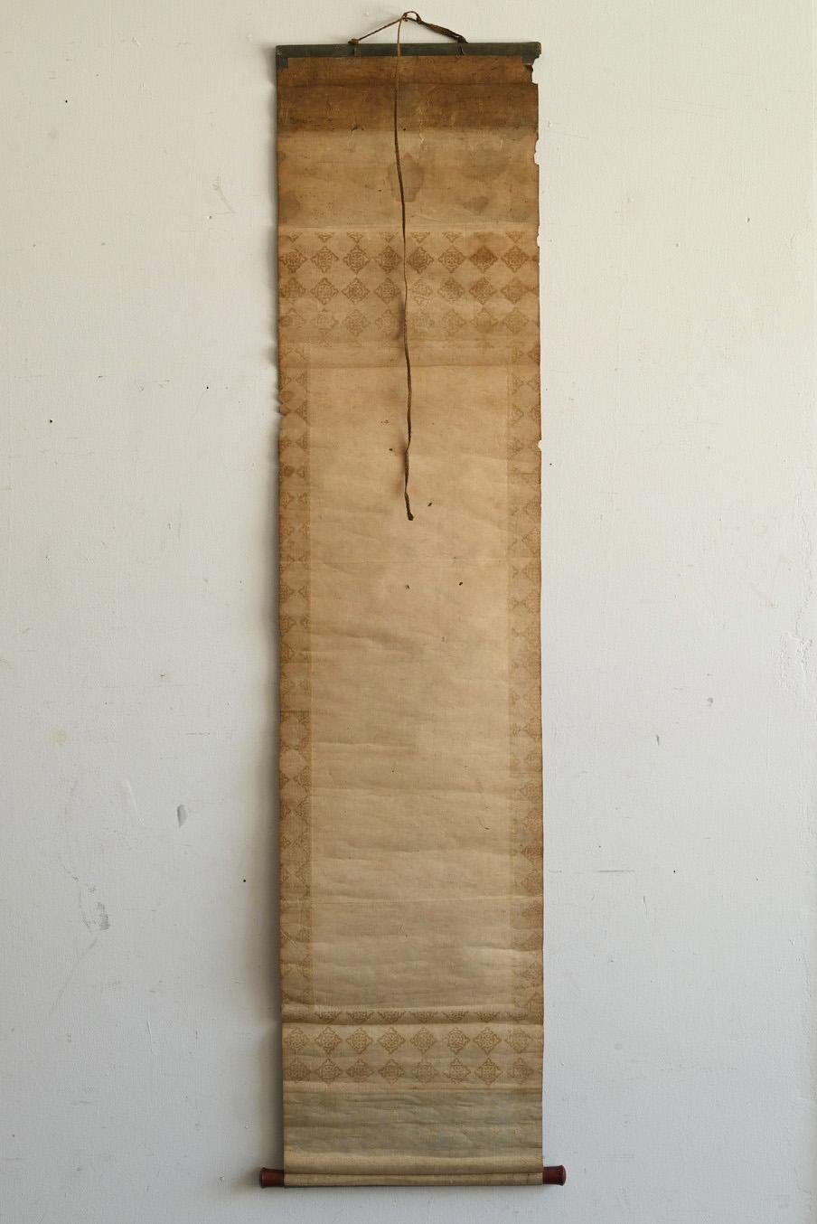Antique Japanese Buddhist pagoda hanging scroll /Buddhist painting/Edo For Sale 8