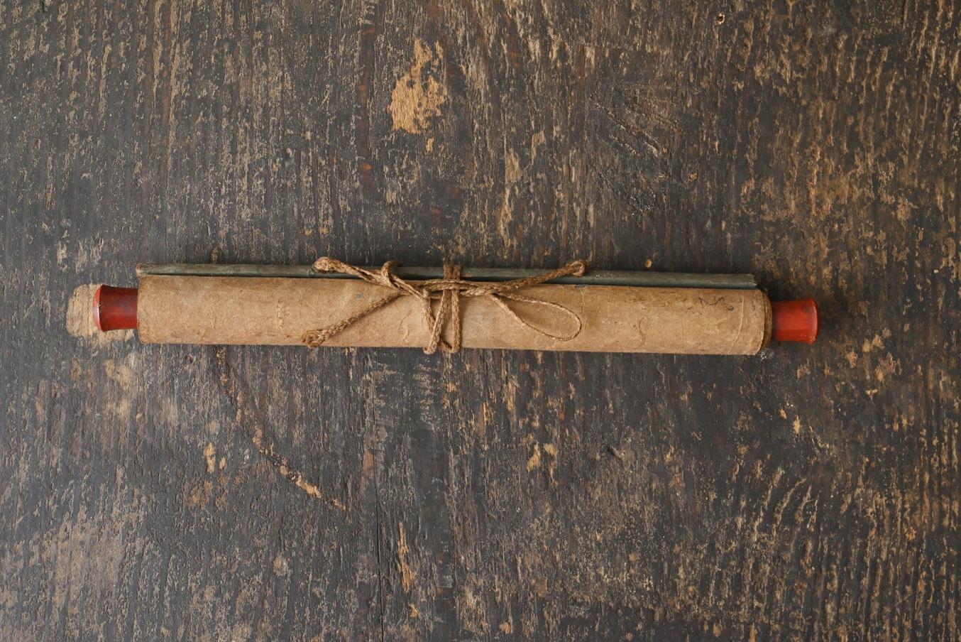 Antique Japanese Buddhist pagoda hanging scroll /Buddhist painting/Edo For Sale 13