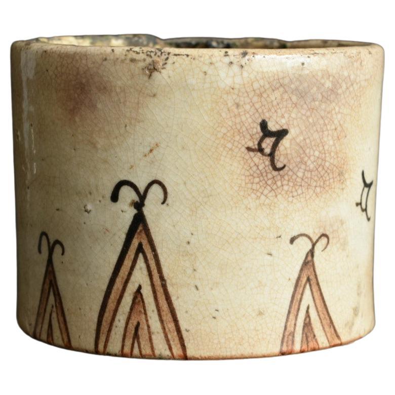 Japanische antike lackierte Keramik / „Eseto“ / Edo-Periode, 1800er Jahre / Aschenbecher