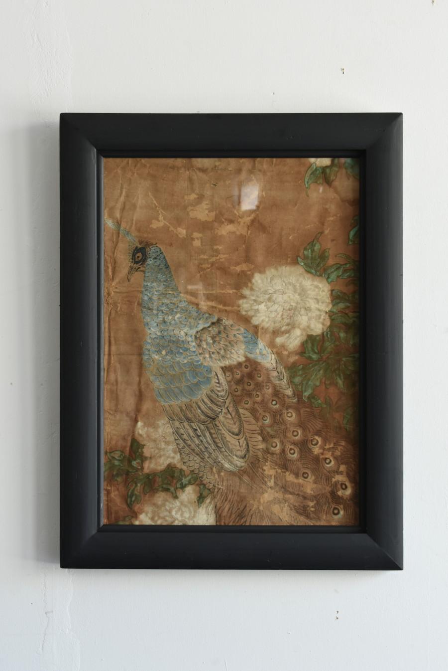 Japanese Antique Paintings / Late Edo Period-Meiji Period/Flowers and Peacocks In Good Condition In Sammu-shi, Chiba