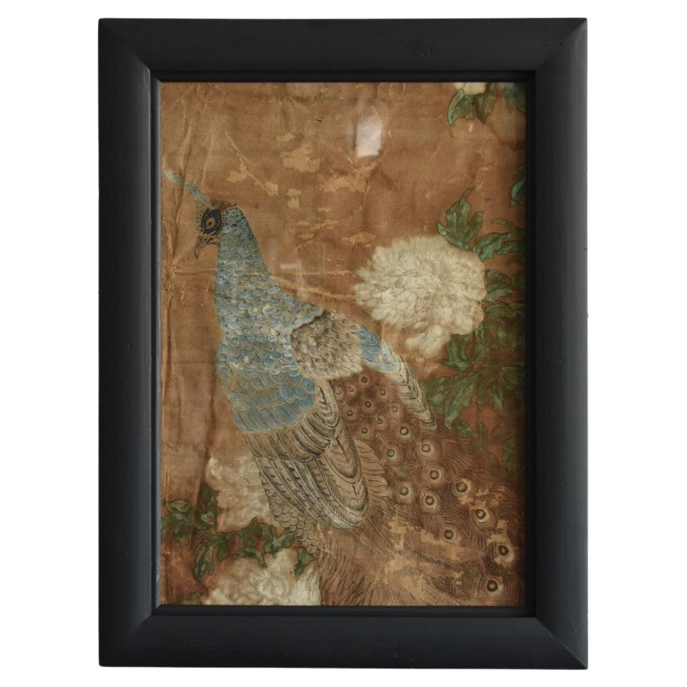 Japanese Antique Paintings / Late Edo Period-Meiji Period/Flowers and Peacocks