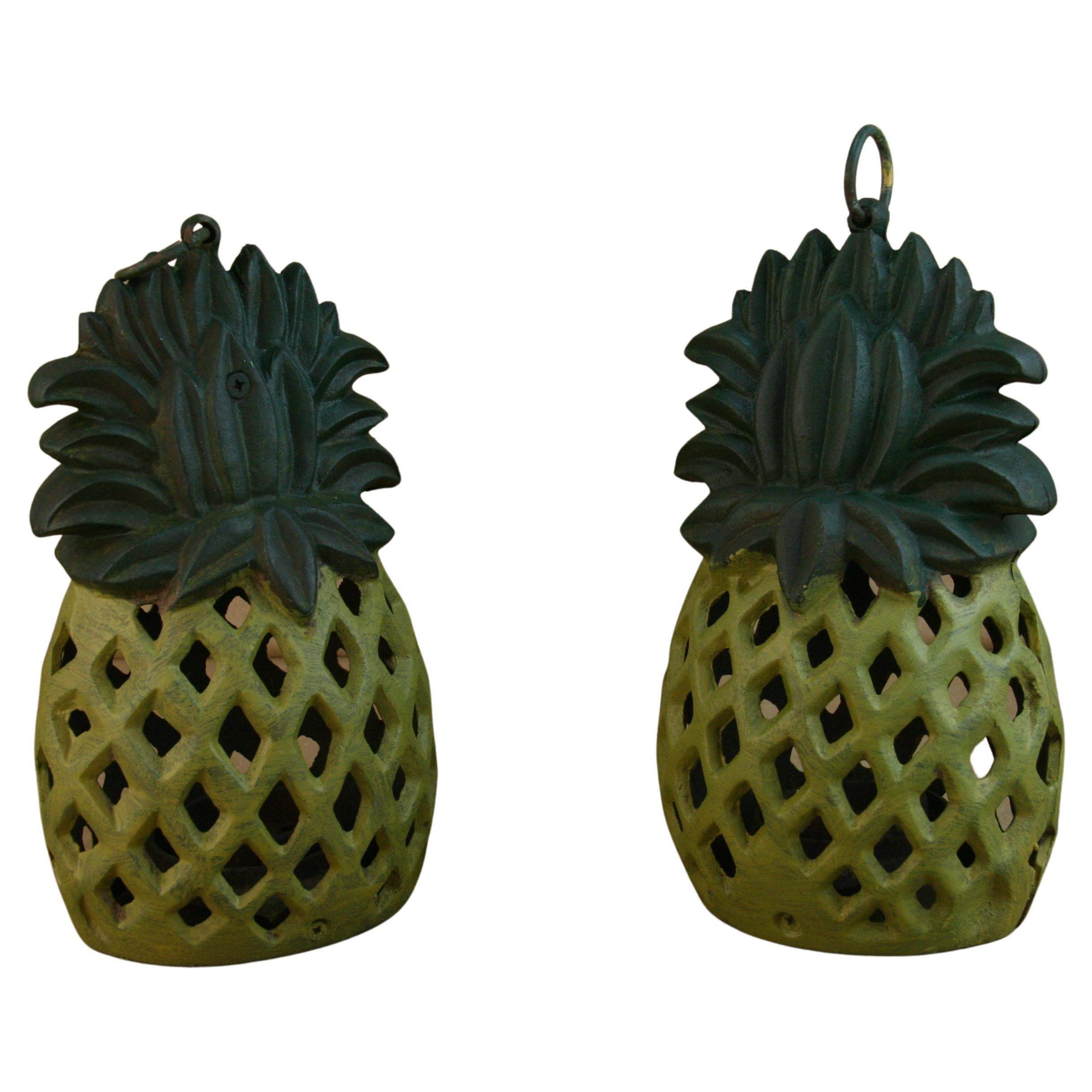 3-980 Japanese antique pair hand painted pineapple garden candle lanterns
Sold individually at $325 each
