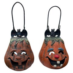 Japanese Antique Pair "Jack-O-Lantern" Lighting Lanterns