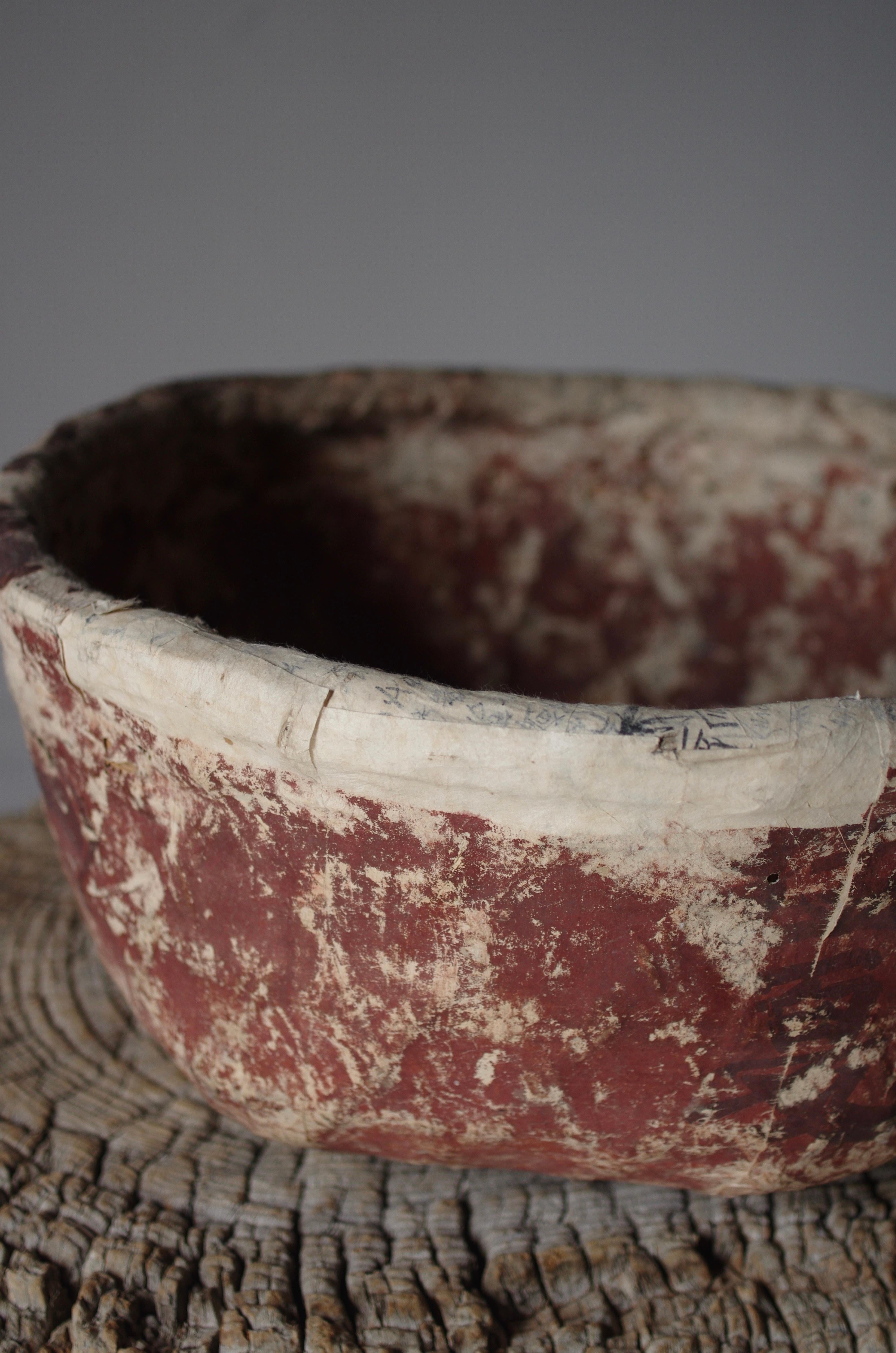 Cestino antico giapponese rivestito di carta / 1868-1912 / Wabi-sabi Mingei in vendita 12