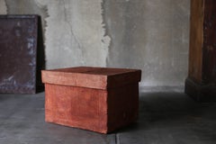 Japanese Antique Paper-covered Box 1900s-1920s / Kakishibu