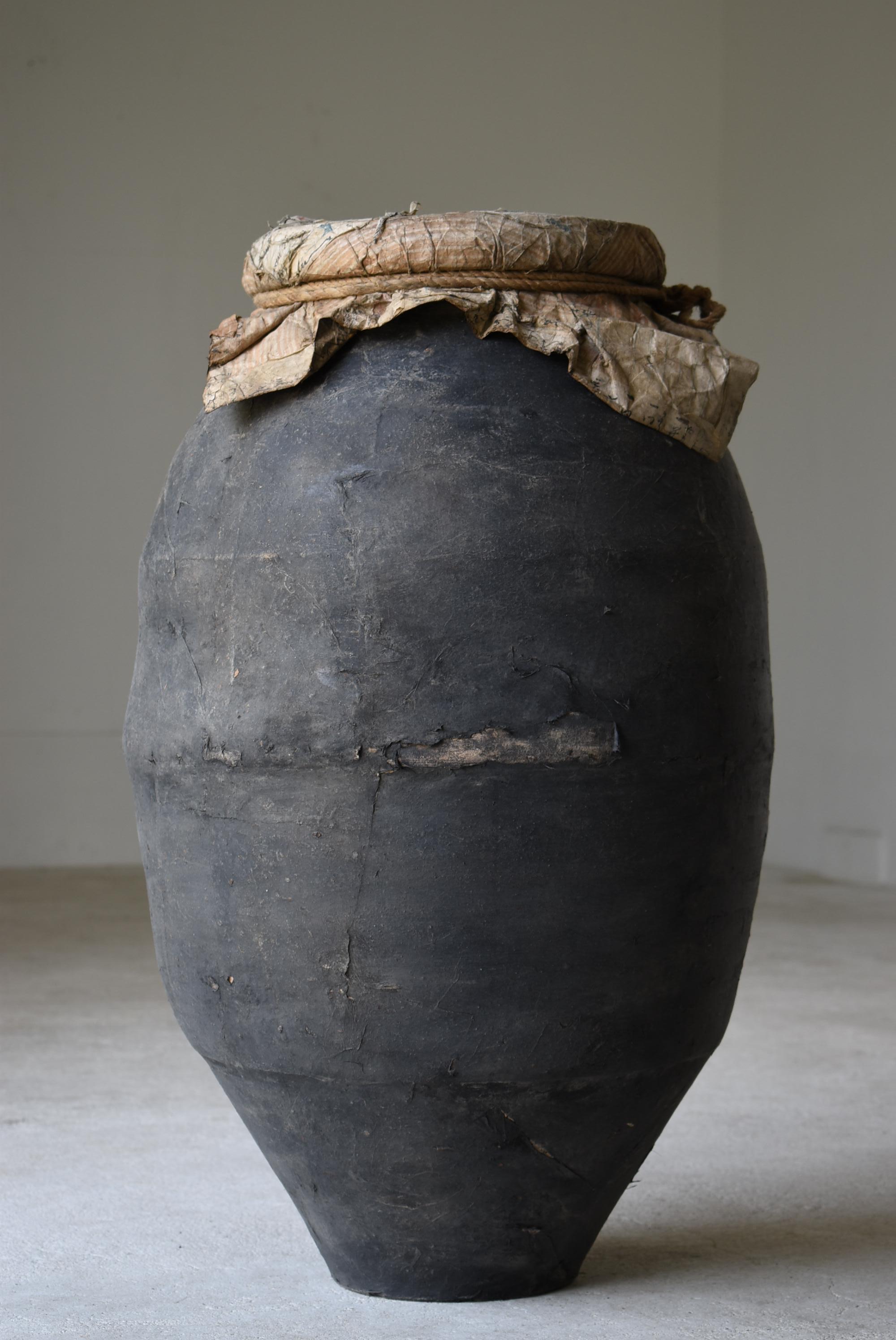 Japanese Antique wabi sabi Pottery vase 1860s-1900s / Flower Vase vessel mingei 1
