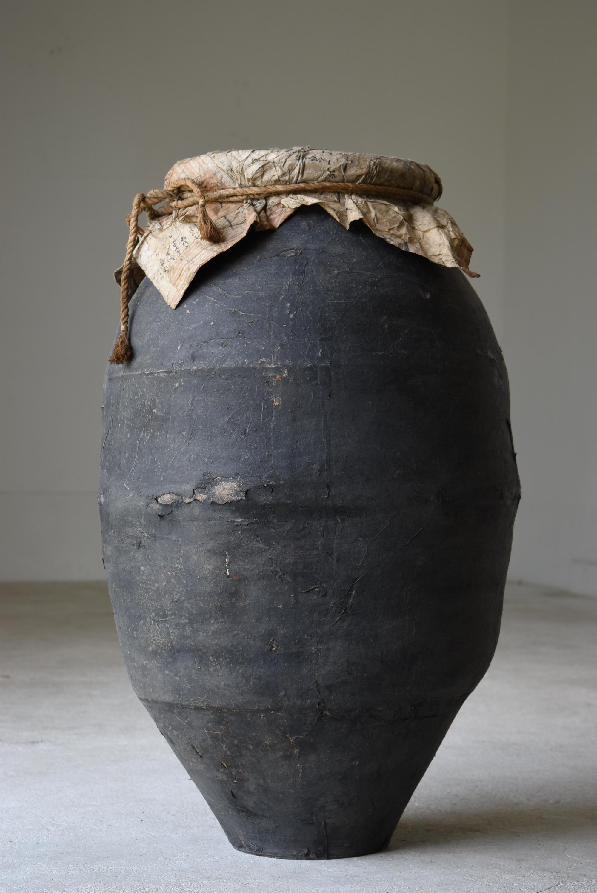 Japanese Antique wabi sabi Pottery vase 1860s-1900s / Flower Vase vessel mingei 4