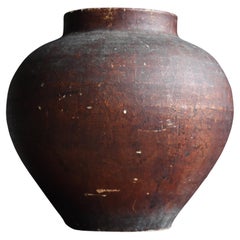 Japanese Antique Paper-Covered Pottery Vase 1860s-1900s / Flower Vase Wabi Sabi