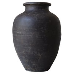 Japanische antike Papier-Covered-Keramik-Vase 1860er-1900er Jahre/Blumenvase Wabi Sabi 