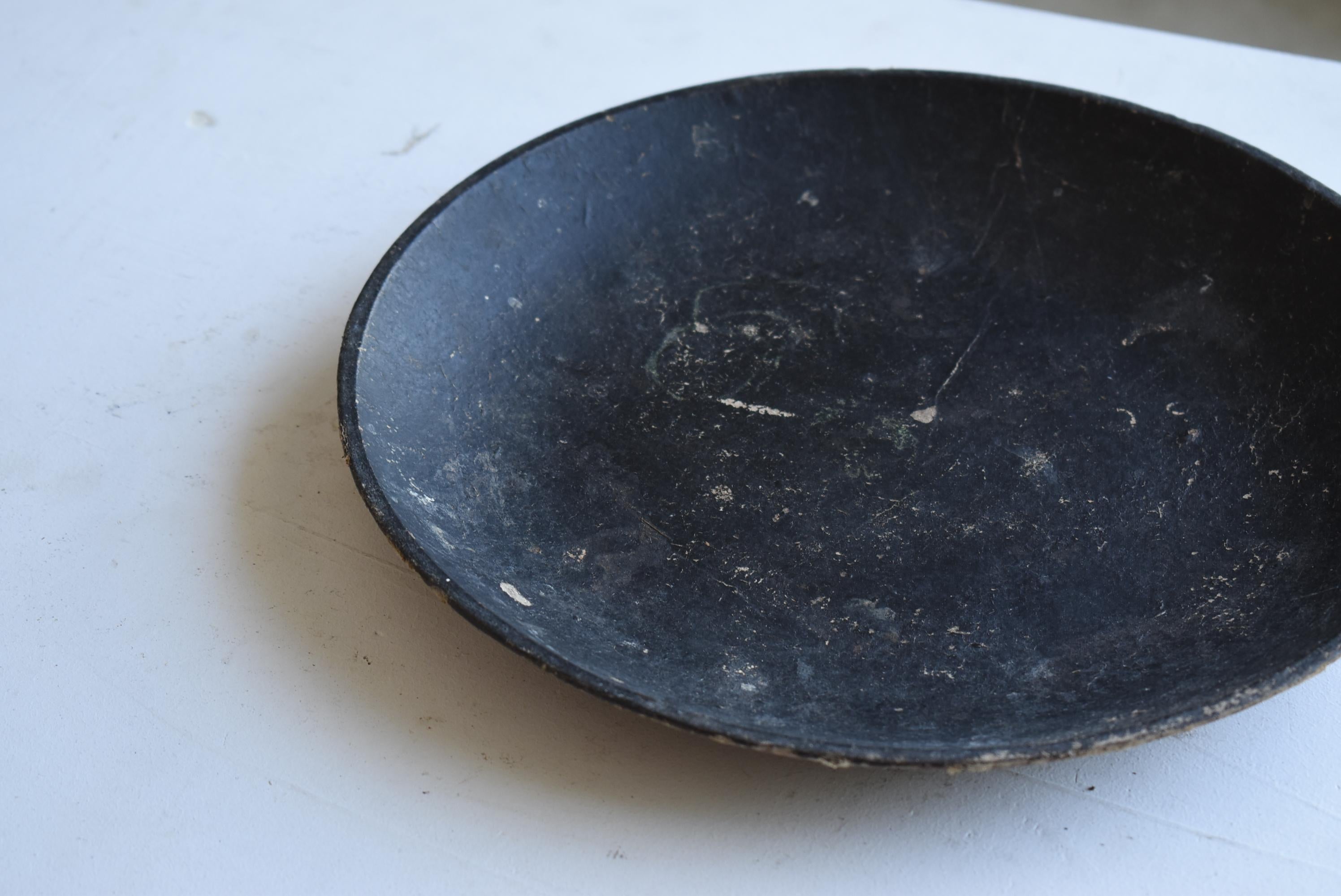 20th Century Japanese Antique Paper Tray 1860s-1900s/Mingei Wabi-Sabi Object For Sale