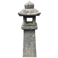 Japanese Antique Pathway Stone Lantern, 19th Century