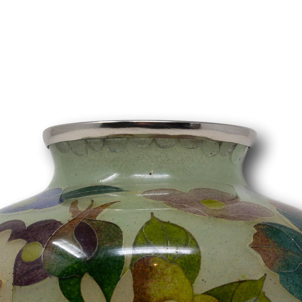 Japanese Antique Plique-à-jour Cloisonne Enamel Vase by the Ando Company 6