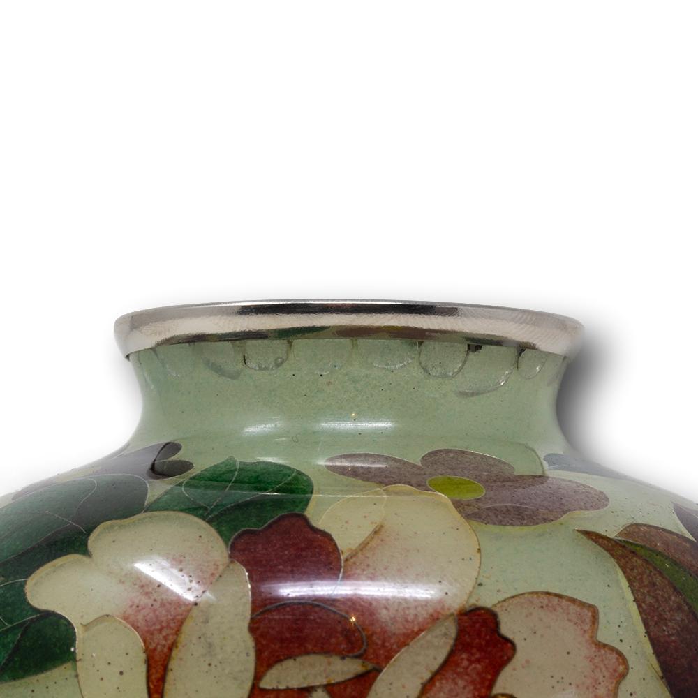 Japanese Antique Plique-à-jour Cloisonne Enamel Vase by the Ando Company 8