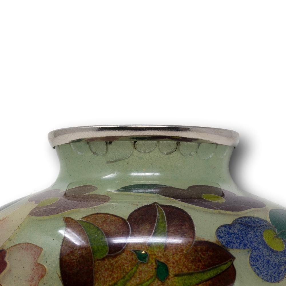 Japanese Antique Plique-à-jour Cloisonne Enamel Vase by the Ando Company 9