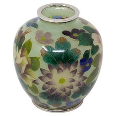 Japanese Antique Plique-à-jour Cloisonne Enamel Vase by the Ando Company
