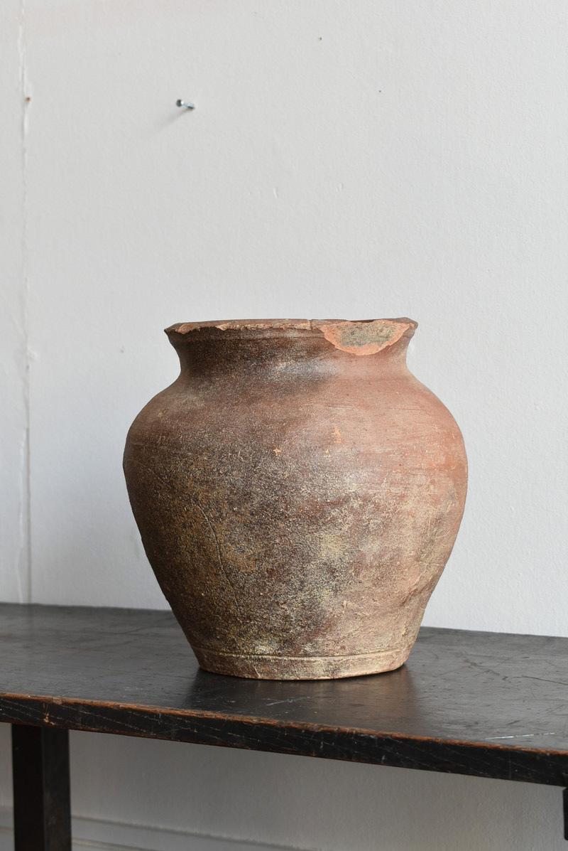 Japanese Antique jar / Tokoname Ware / 1400s-1500s / Muromachi Period/Vase 11