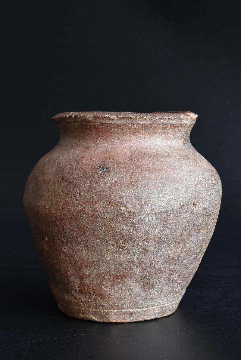 Pottery Japanese Antique jar / Tokoname Ware / 1400s-1500s / Muromachi Period/Vase